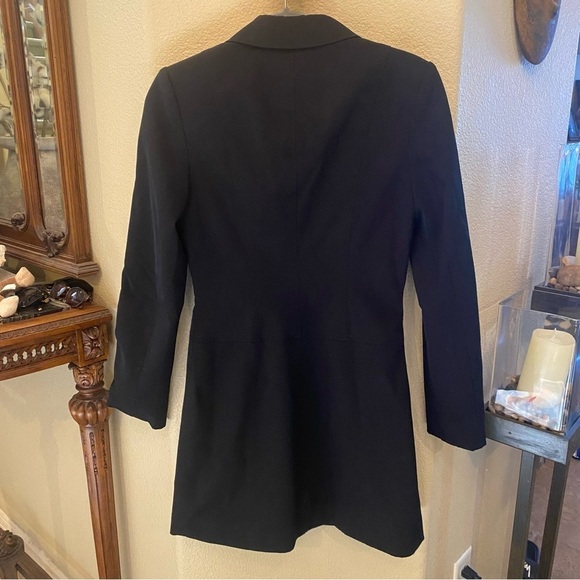 Vintage ARDEN B. Women Black Y2K Lightweight Coat Size 4-Made in Hong Kong - Picture 4 of 6